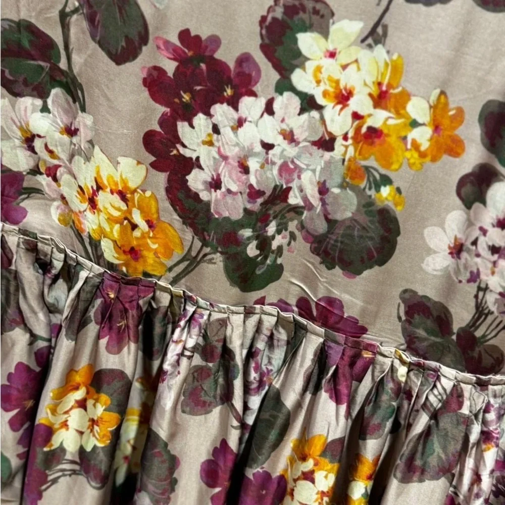 Day Birger et Mikkelsen purple Floral Long Sleeve maxi dress size L - Picture 9 of 9